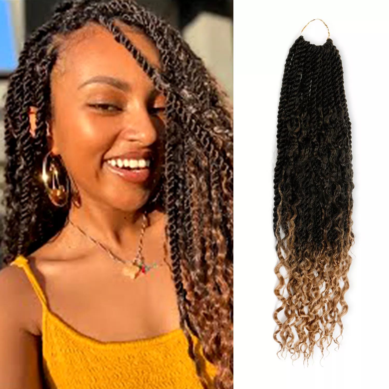 Authentic Synthetic Hair Crochet Braids Boho Goddess Senegalese Twist 24"