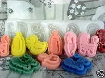 Baby Shower Embeds 5 Cavity Silicone Mold 541