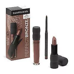 Bare Escentuals Perfect Bronze 100% Natural Lip Trio Kit, 3 piece set