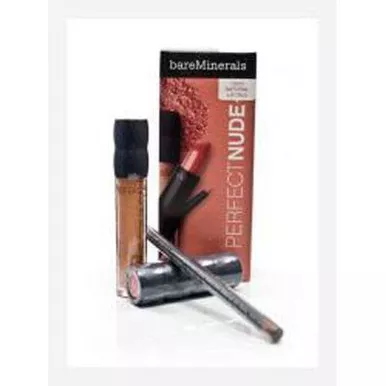 Bare Escentuals Perfect Nude 100% Natural Lip Trio Kit, 3 piece set