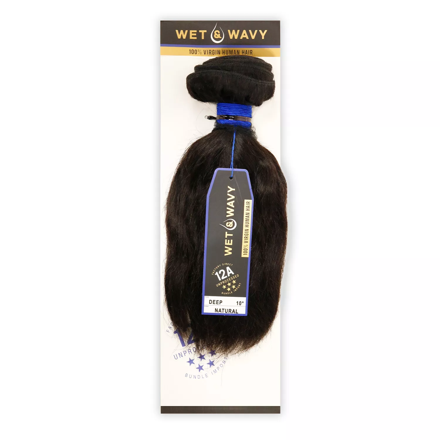 Bare n Natural Unprocessed Virgin Human Hair Wet N Wavy 12A Deep(10-18")