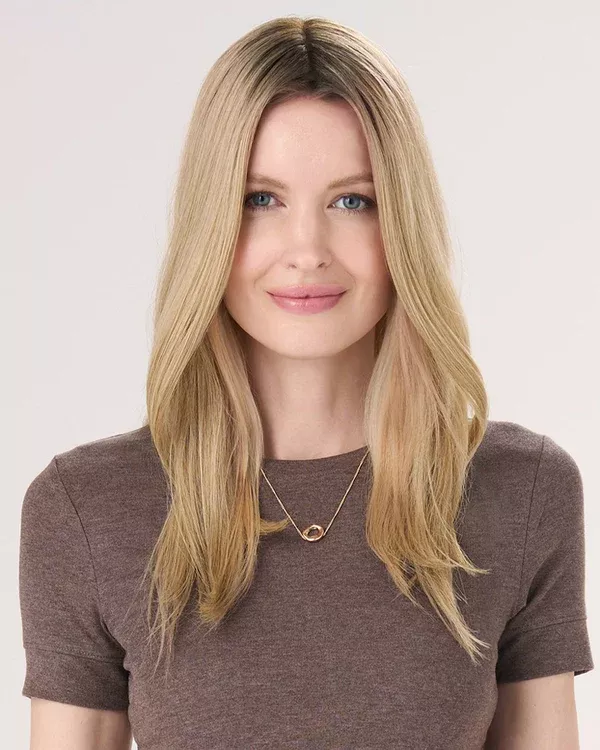 Barely There Straight 16 inch Monofilament Synthetic Hair Topper by Envy