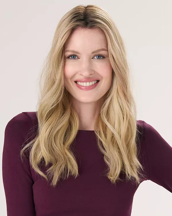 Barely There Wavy 16 inch Monofilament Synthetic Hair Topper by Envy