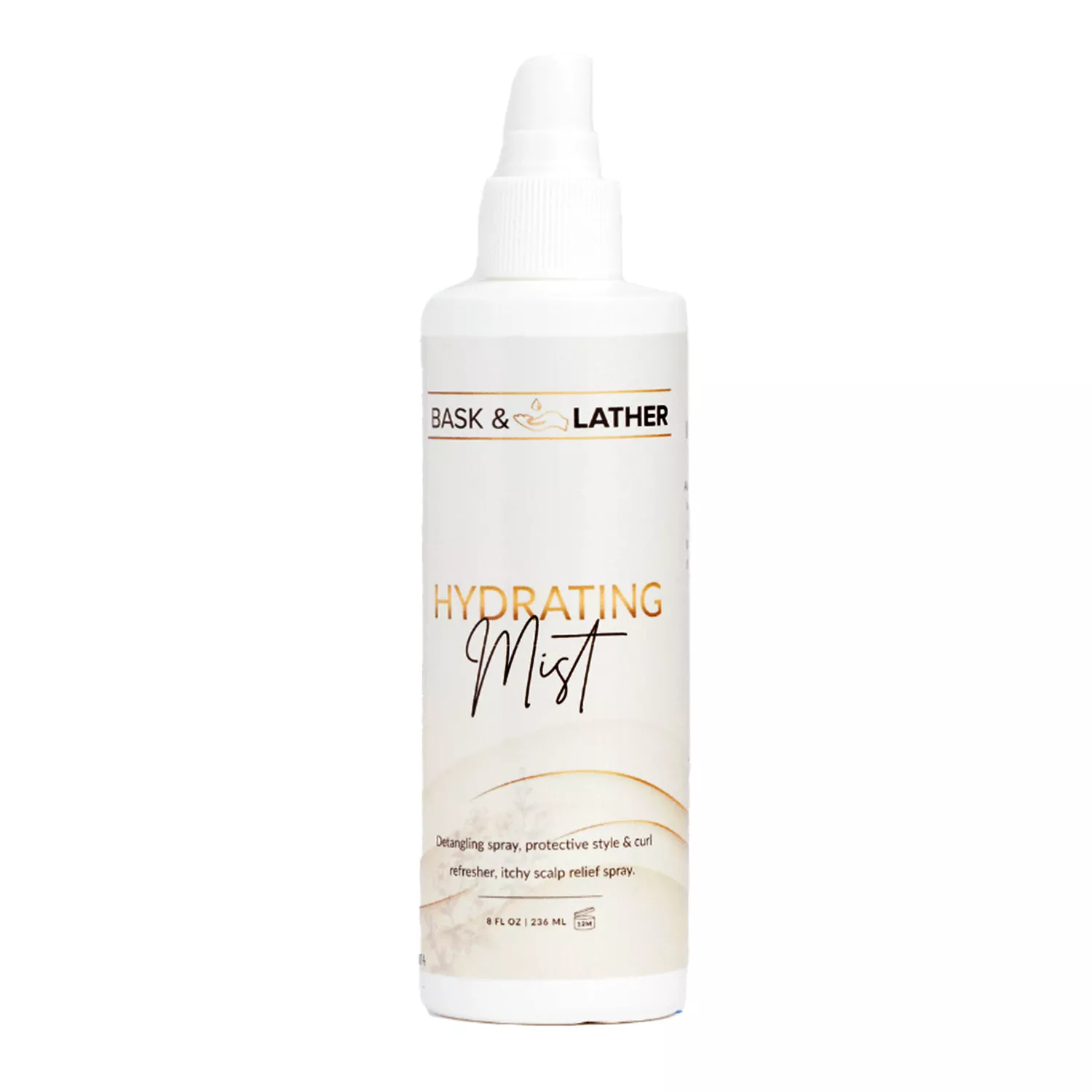 Bask & Lather Hydrating Hair Mist Spray 8oz/ 236ml