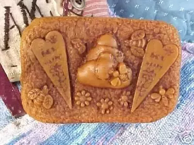 Bee Happy Primitive Large Soap 1 Cavity Silicone Mold83