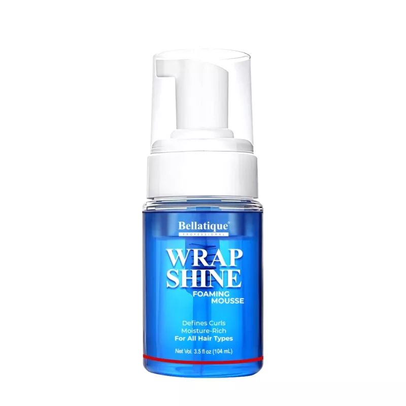 BELLATIQUE WRAP SHINE FOAMING MOUSSE – 3.5 WRAP SHINE FOAMING MOUSSE – 3.5 fl oz
