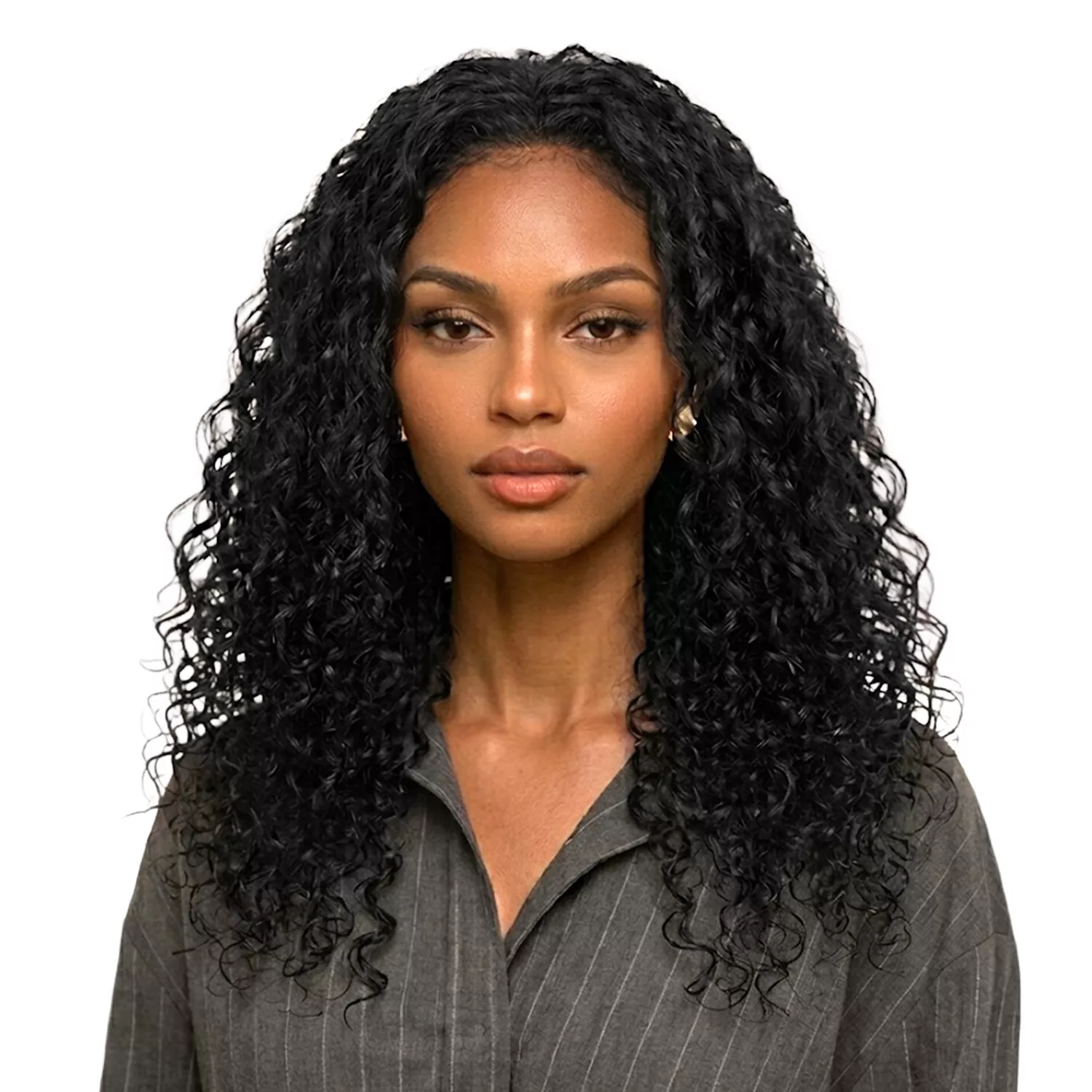 Bewigg Human Remy Hair Half Wig Water Curl 22"
