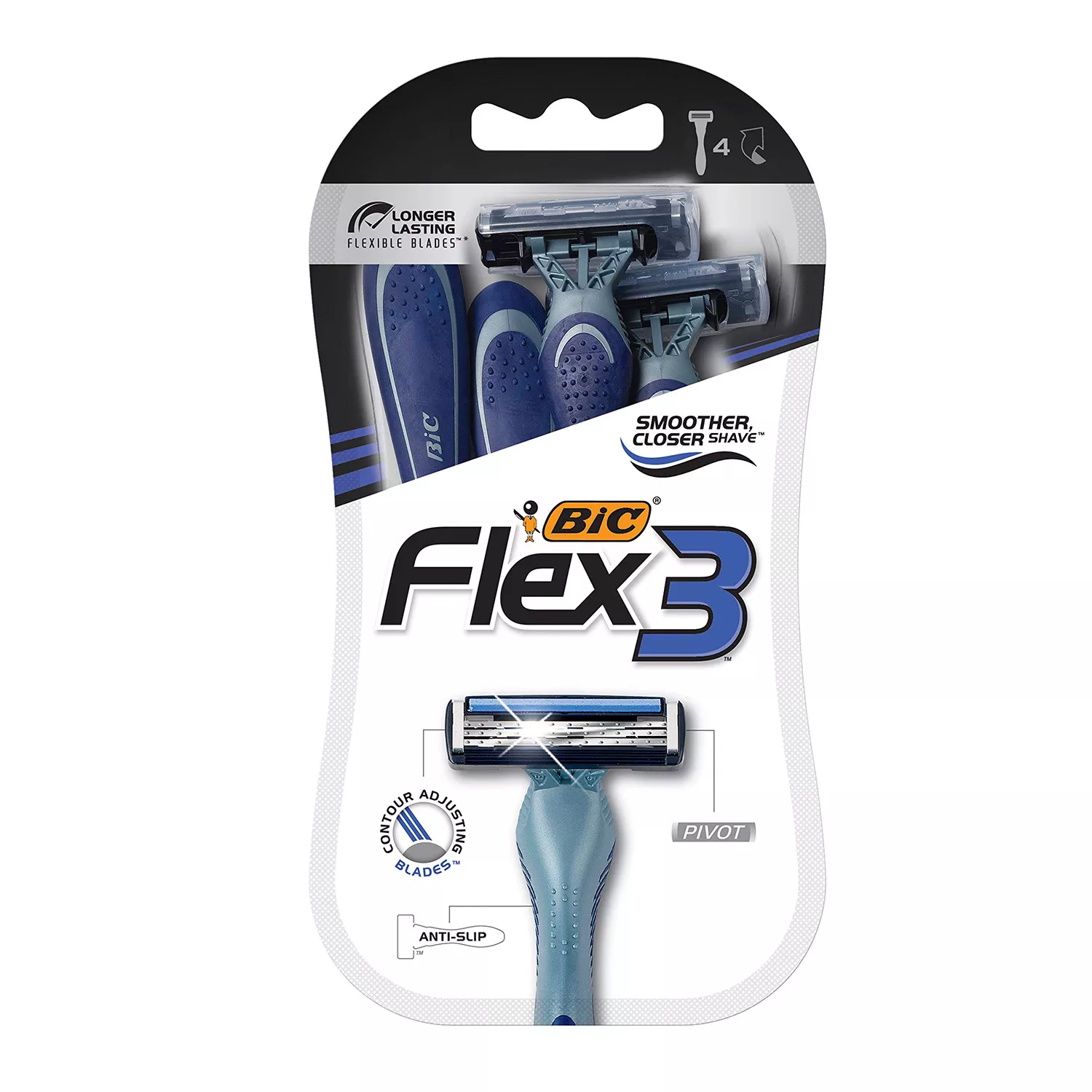 Bic Flex 3 Nano Tech Razors 4ct