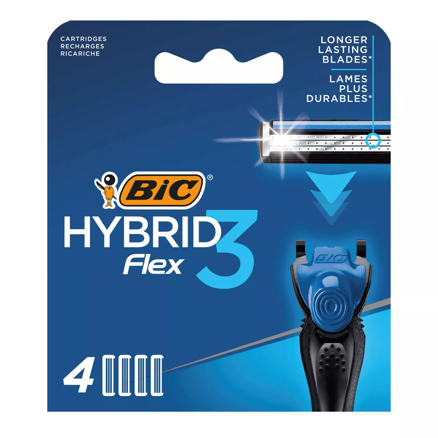 Bic Hybrid Flex3 Razor 4 Blade Refills