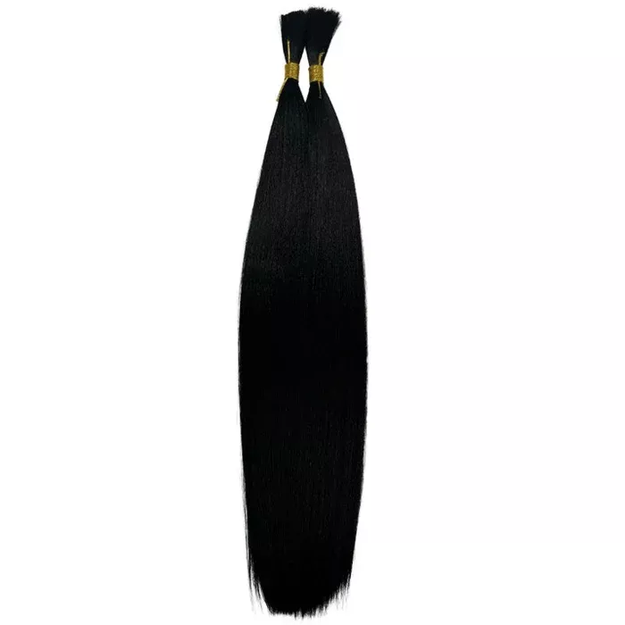 Black Diamond 100% Human Hair Braiding Extension Bulk – SATIN SMOOTH 20″