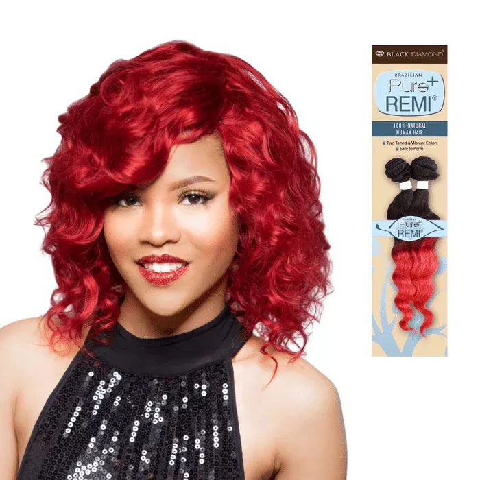 Black Diamond Pure Remi 100% Unprocessed Human Hair Weave – SPIRAL WAVE 10/12/14″