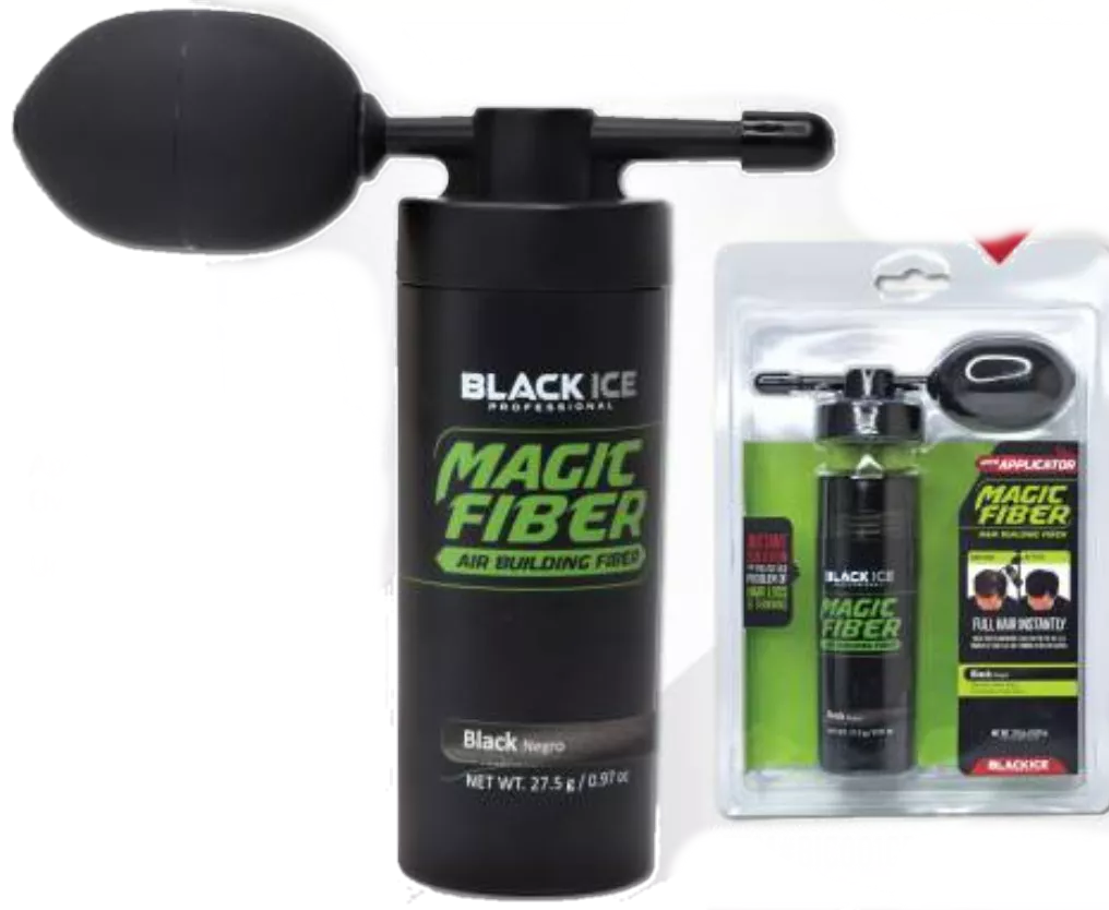 BLACK ICE BUILDING FIBER WITH SPRAY APPLICATOR 0.84oz