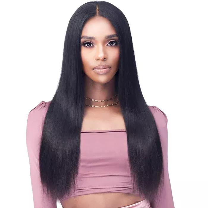 Bobbi Boss 100% Unprocessed Human Hair 13×4 Pre-Plucked HD Lace Front Wig – MHLF554 IMANI 26″
