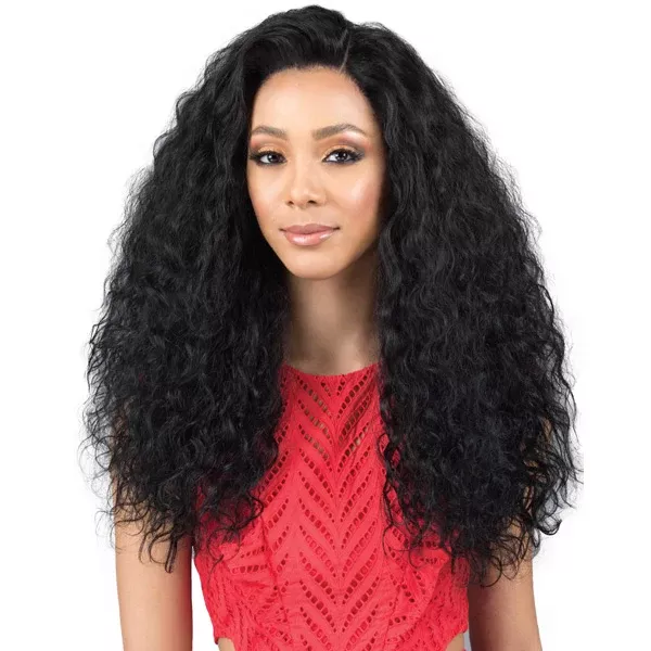 Bobbi Boss 100% Virgin Remy Indiremi Luxury 4×4 Deep lace Front Wig – MHRLF004 NATURAL WAVE 26