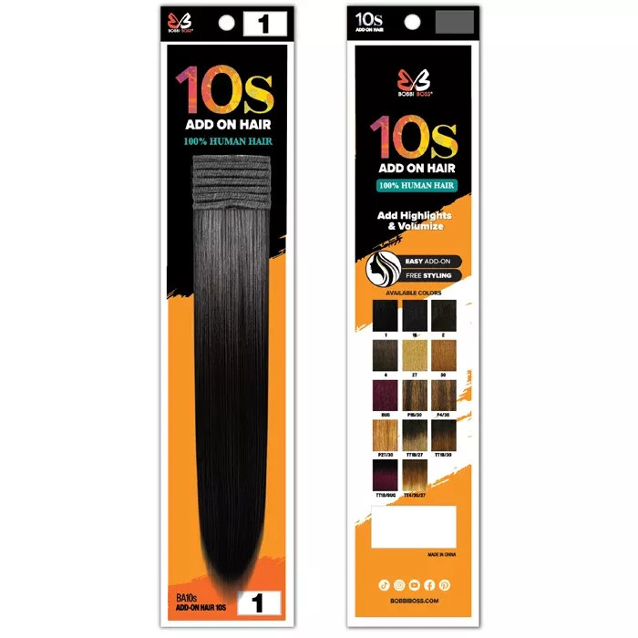 Bobbi Boss 10S Add On Hair 100% Human Hair Pieces – BA10S