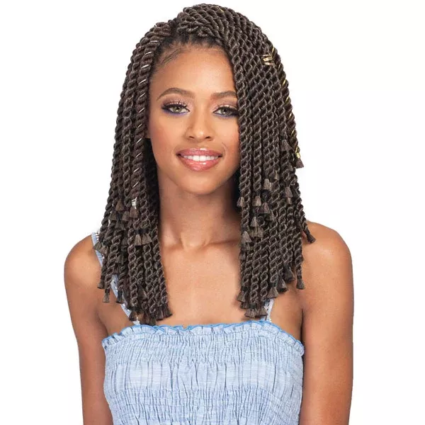 Bobbi Boss African Roots Bomba Braid – SENEGAL TWIST BLUNT TIPS 10″