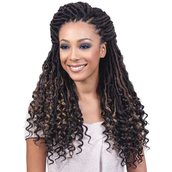 Bobbi Boss African Roots Braid Collection Crochet NU LOCS CURLY TIPS 20"
