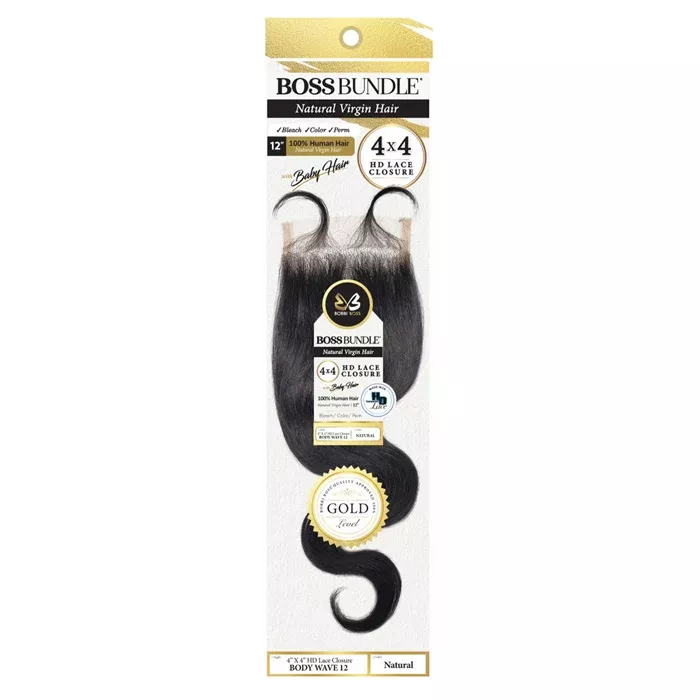 Bobbi Boss Bundle 4"X4" Curly Closure 12"