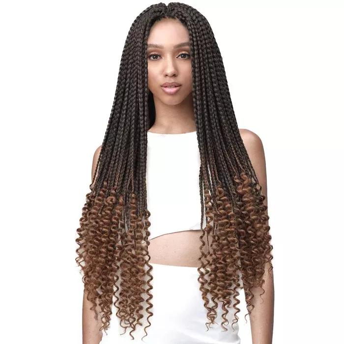 Bobbi Boss Crochet BOMBA BOX BRAID Curly Tips 28″ 2X