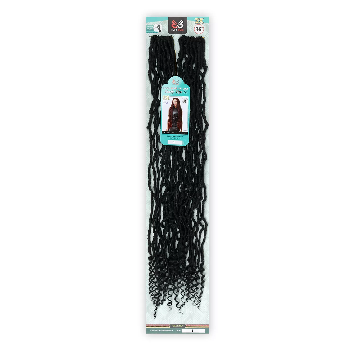 Bobbi Boss Crochet Braids 2X NU Locs Curly Tips 36"