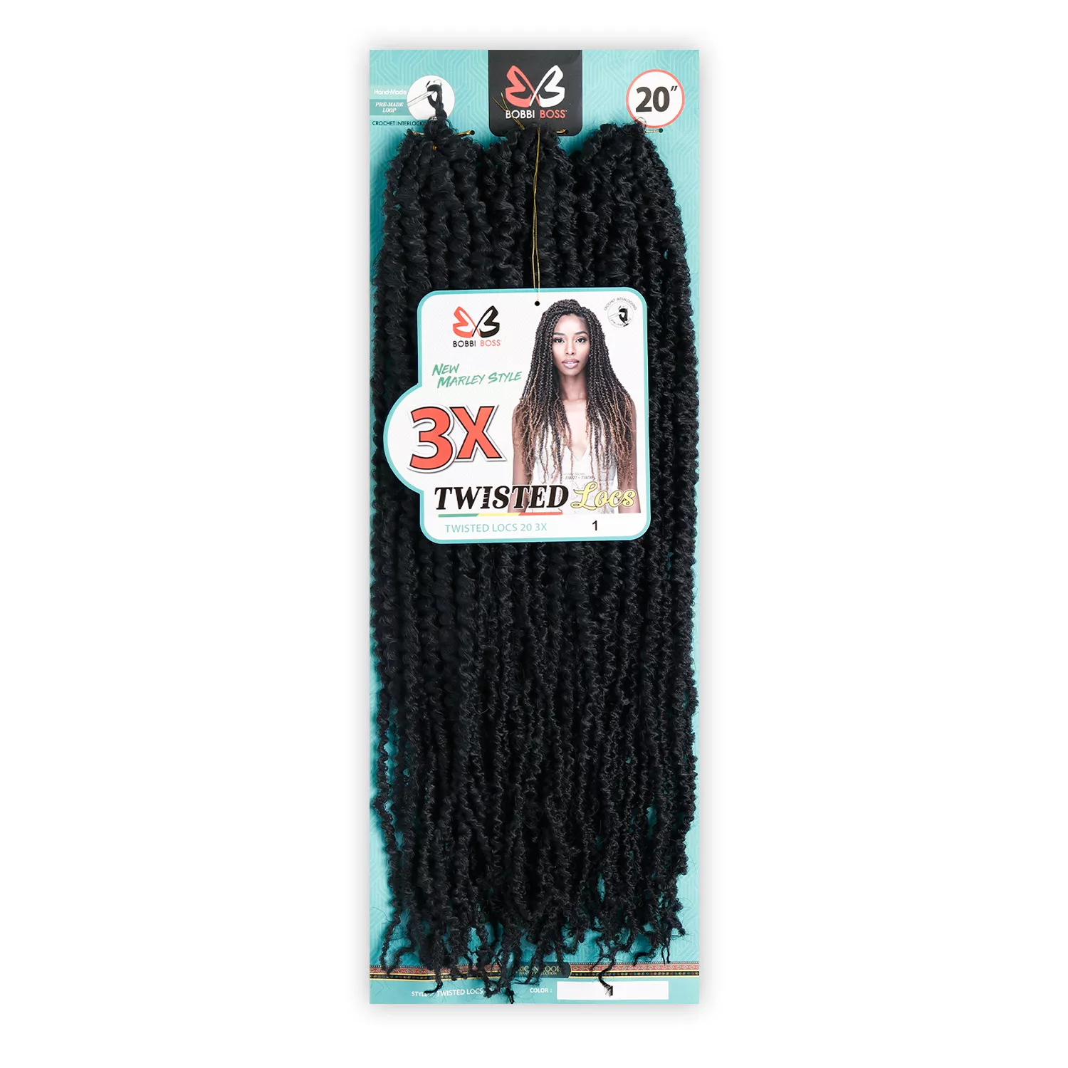Bobbi Boss Crochet Braids New Marley Style 3X Twisted Locs 20"