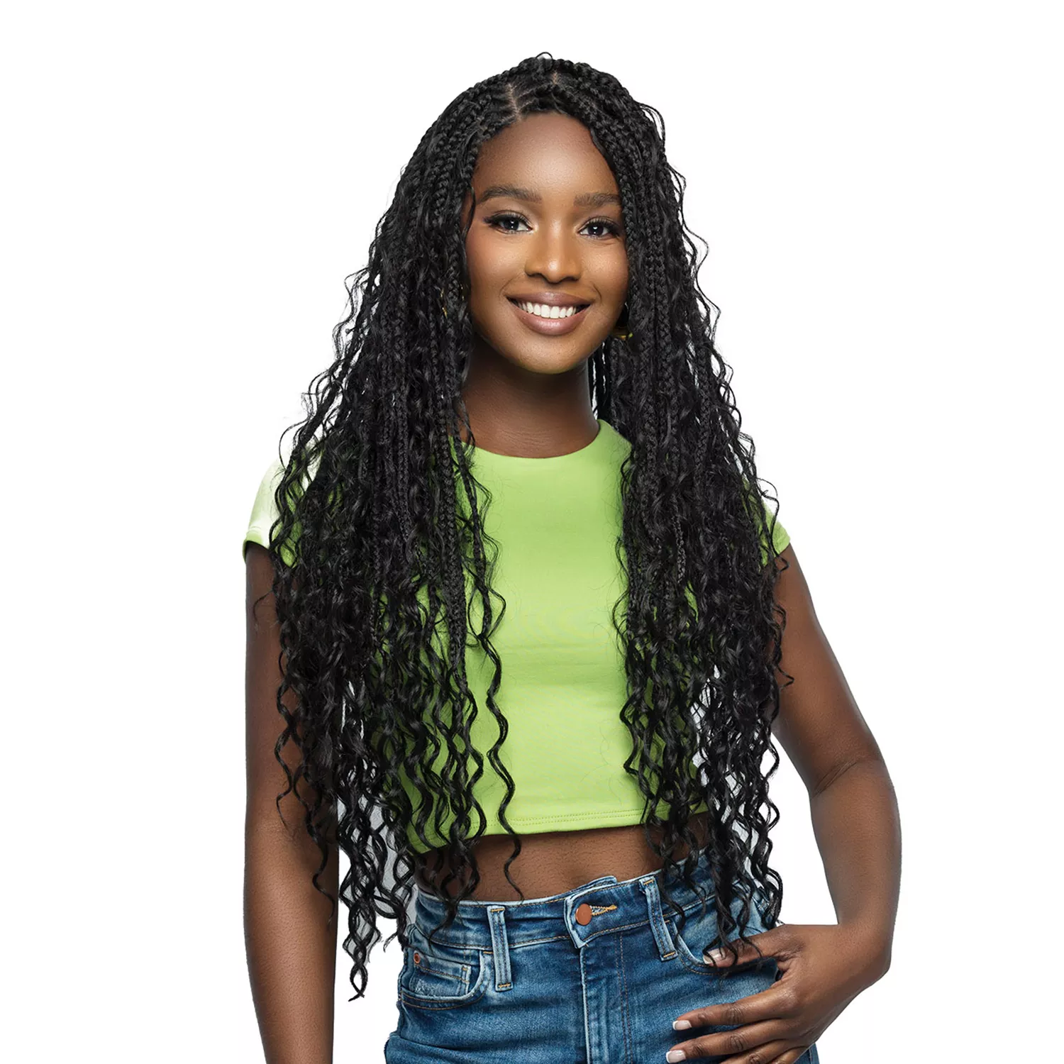 Bobbi Boss HD Braided Full Lace Front Wig Glueless FLS001 Boho Box Braid 32"