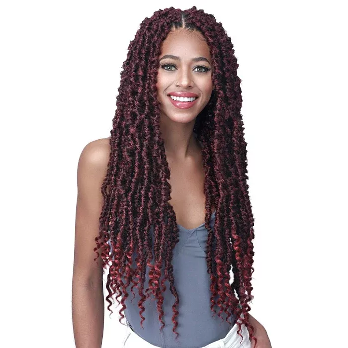 Bobbi Boss Nu Locs Braid Distressed - BUTTERFLY CURLY TIPS 24" 2X