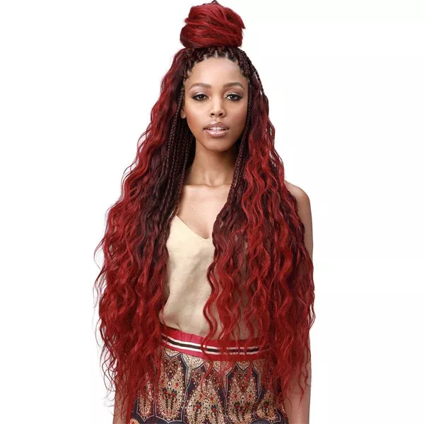 Bobbi Boss Pre-Feathered Pre-Stretched Crochet Braid - KINGTIPS BODY WAVE 28" X3