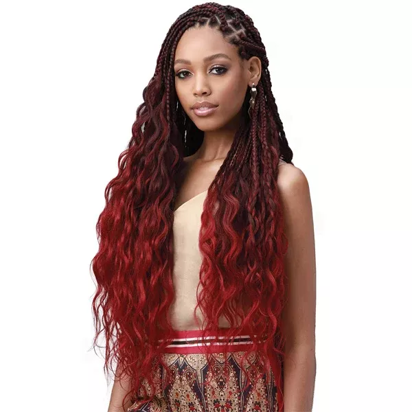 Bobbi Boss Synthetic Pre-Feathered Braid - KINGTIPS BODY WAVE X3