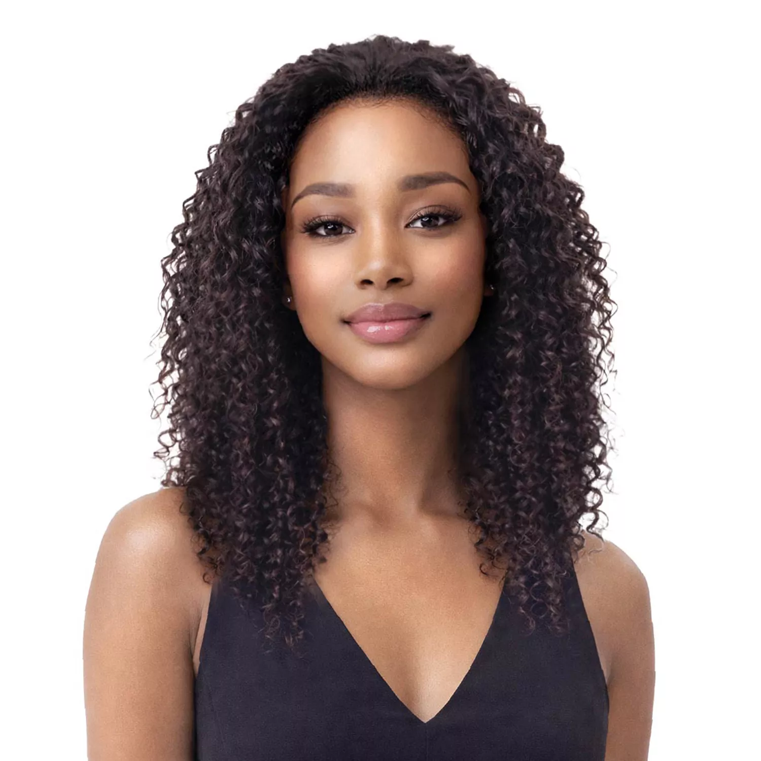 Bobbi Boss Unprocessed Human Hair Full Cap Wig With Drawstring MHFC003 Water Wave 18"