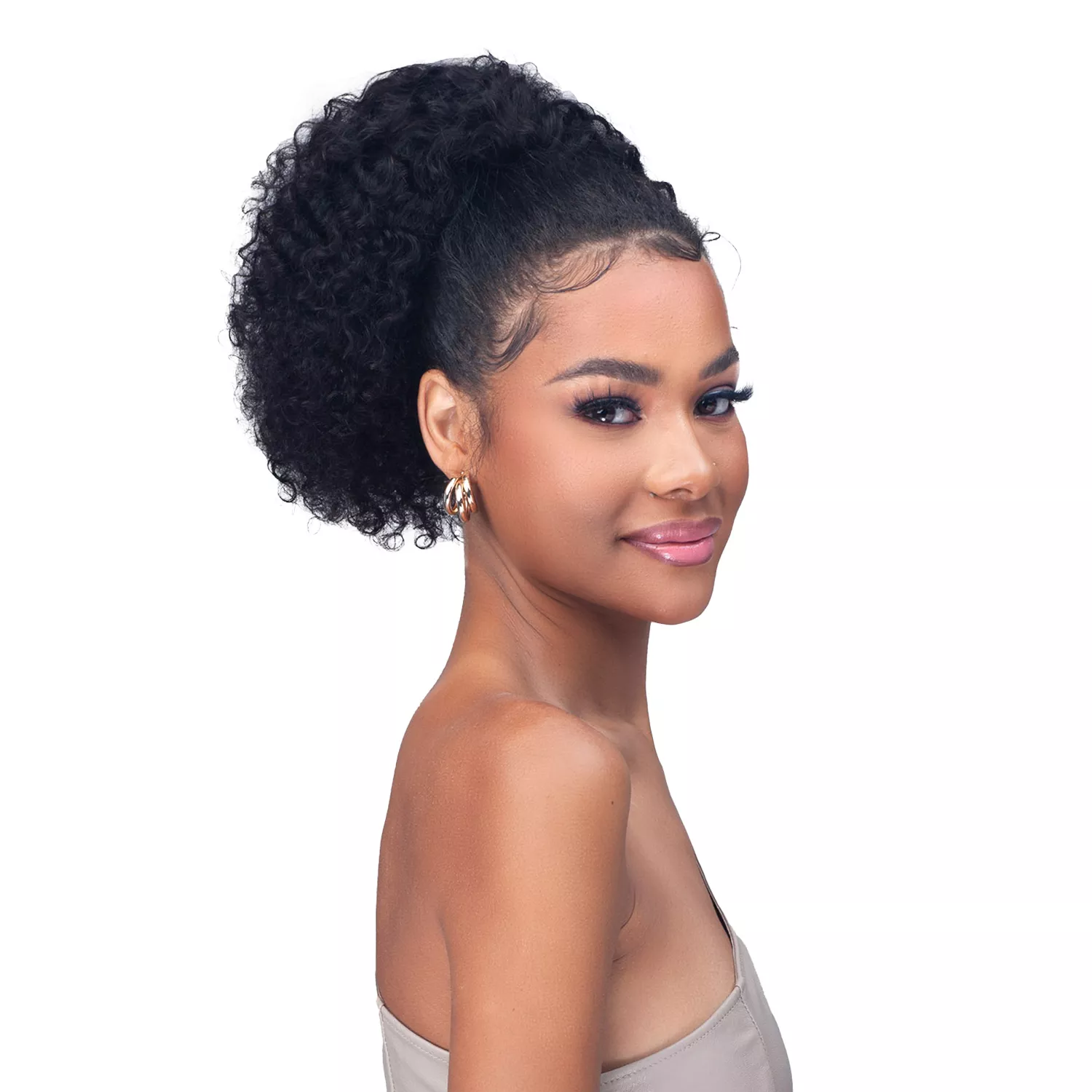 Bobbi Boss Unprocessed Human Hair Ponytail Bohemian Curl 12"