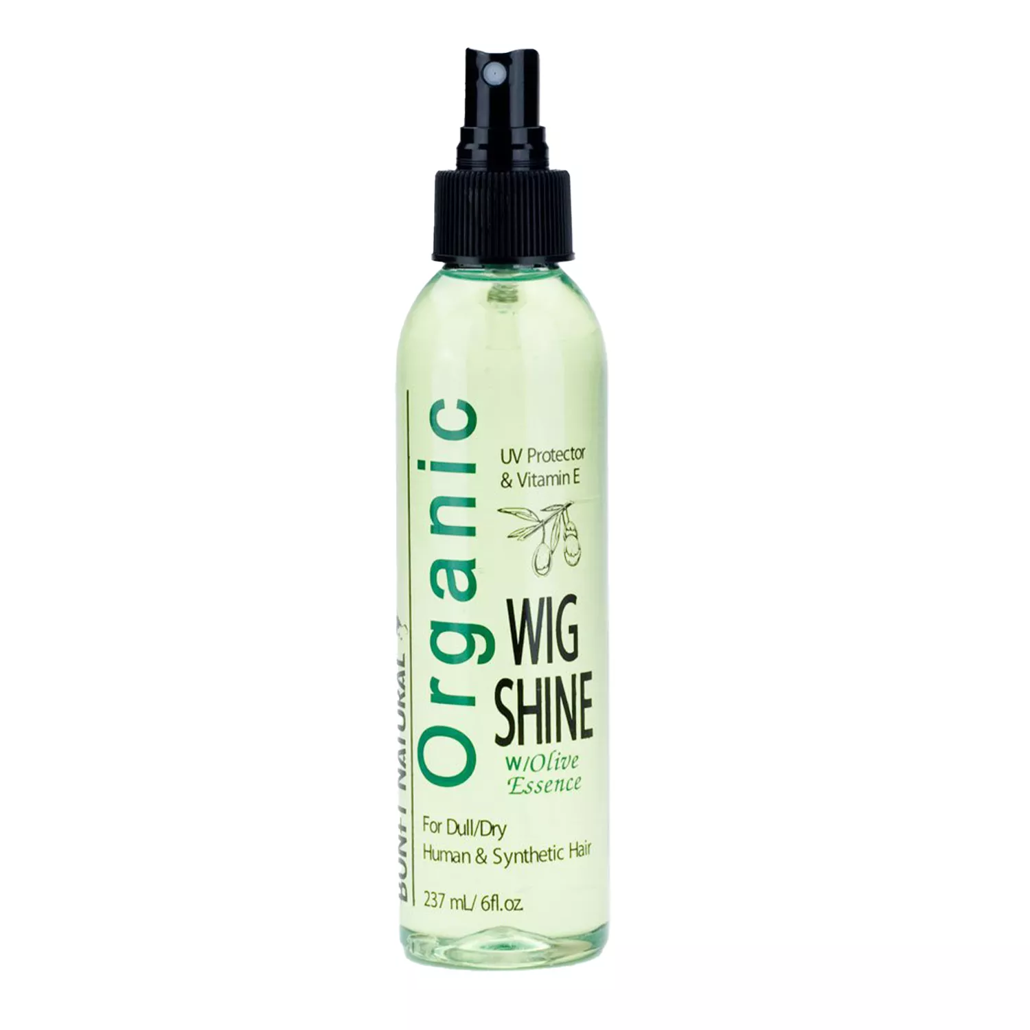 Bonfi Natural Organic Wig Shine with Olive Essence Hair Spray 6oz/ 177ml