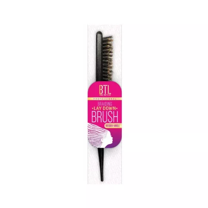 BTL BRAIDING LAY DOWN BRUSH WOODEN HANDLE