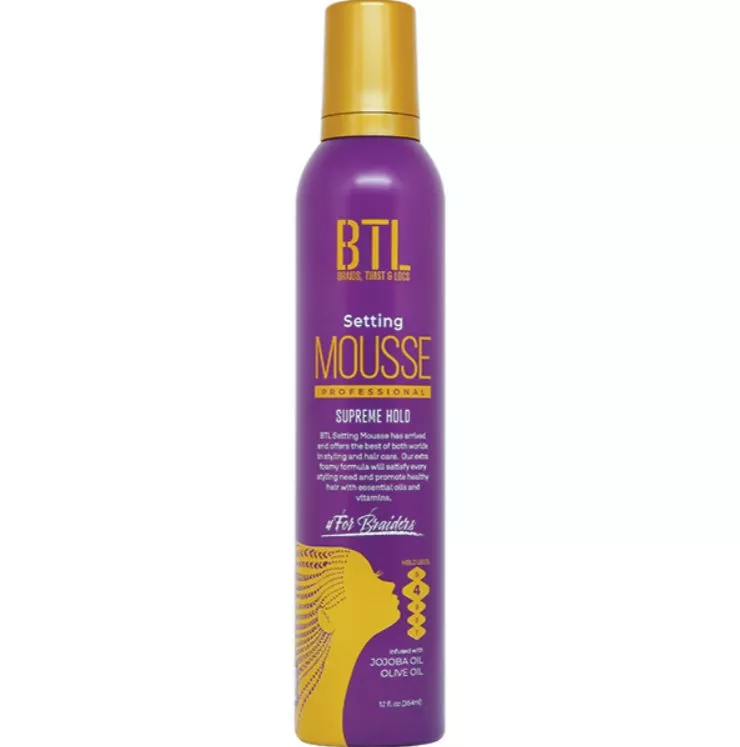 BTL SUPREME HOLD SETTING MOUSSE WITH JOJOBA OIL & OLIVE OIL 12oz