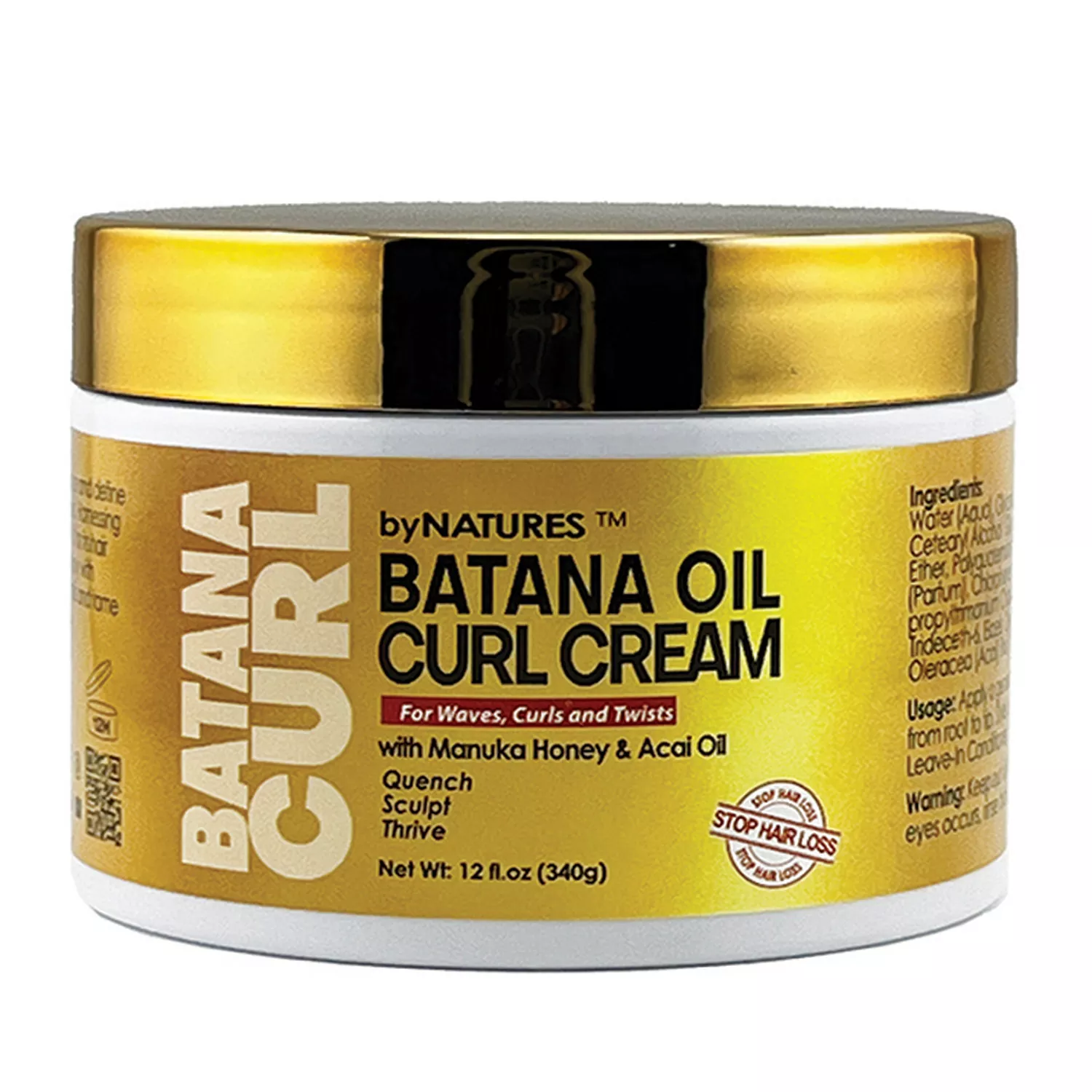 By Natures Batana Oil Curl Cream 12oz/ 340g