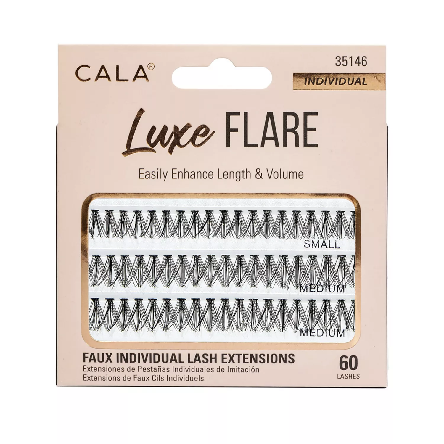 Cala Luxe Flare Faux Individual Lash Extensions 60pcs