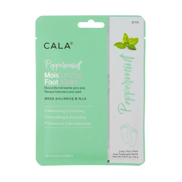 CALA MOISTURIZING FOOT MASK SOCKS - PEPPERMINT