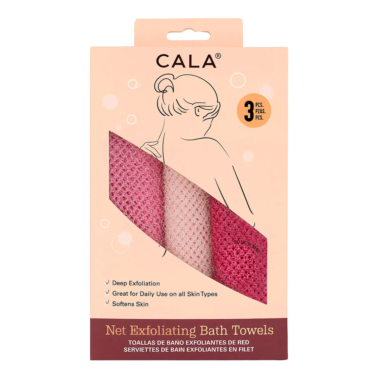 Cala Net Exfoliating BathTowels 3pcs