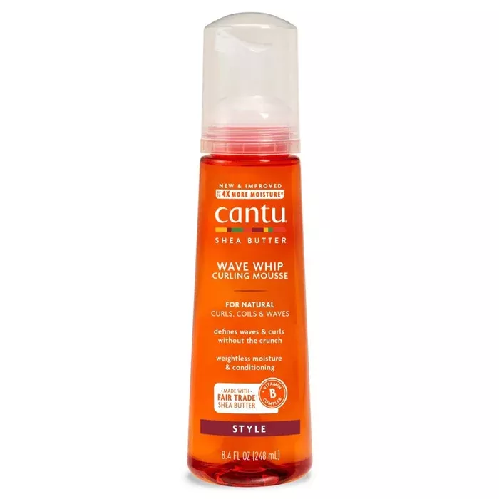 Cantu Shea Butter Wave Whip - CURLING MOUSSE for Natural Coils & Wave 8.4 oz