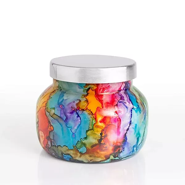 CAPRI BLUE RAINBOW WATERCOLOR PETITE SIGNATURE JAR - VOLCANO