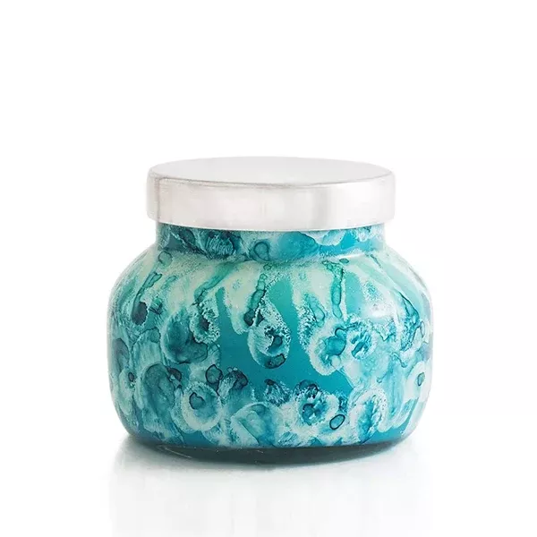 CAPRI BLUE WATERCOLOR PETITE SIGNATURE JAR - VOLCANO