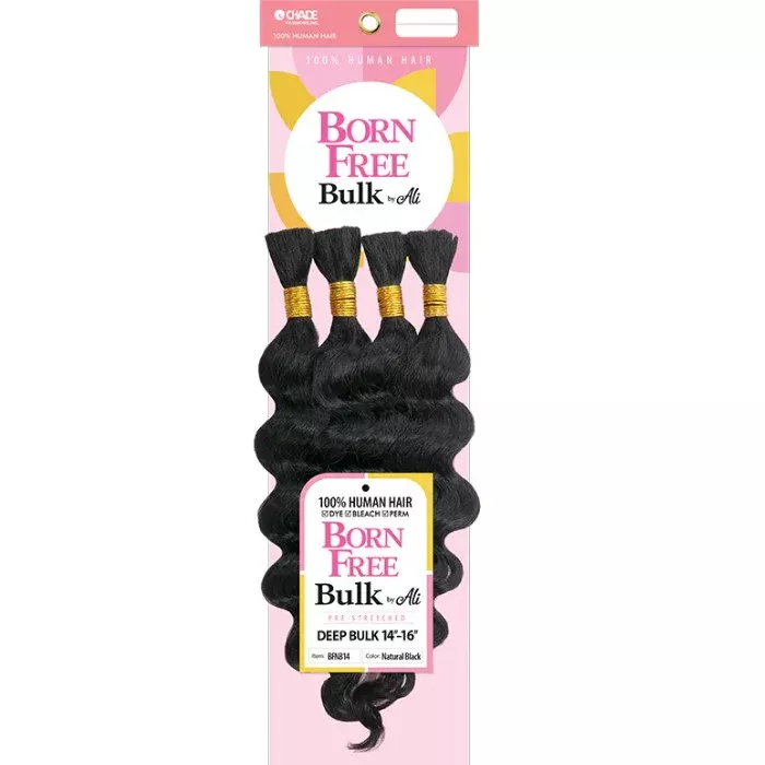 Chade Born Free Bulk By Ali 100% Human Hair Braids - DEEP BULK 14-16"/18-20"