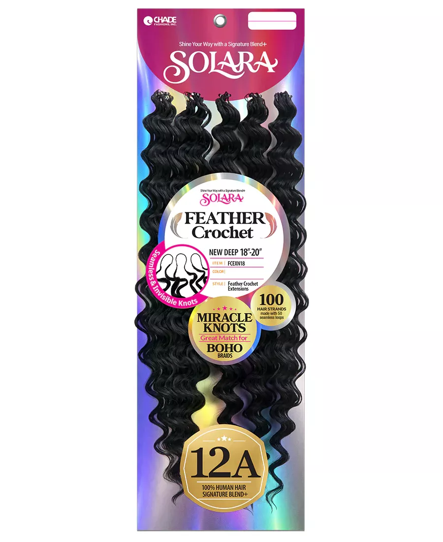 CHADE SOLARA SEAMLESS FEATHER CROCHET PREMIUMEXTENSIONS - NEW DEEP 18 "
