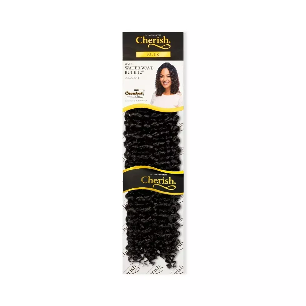 Cherish Ultimate Comfort Water Wave Bulk 1X Pack 12″ | Braiding Hair Extensions