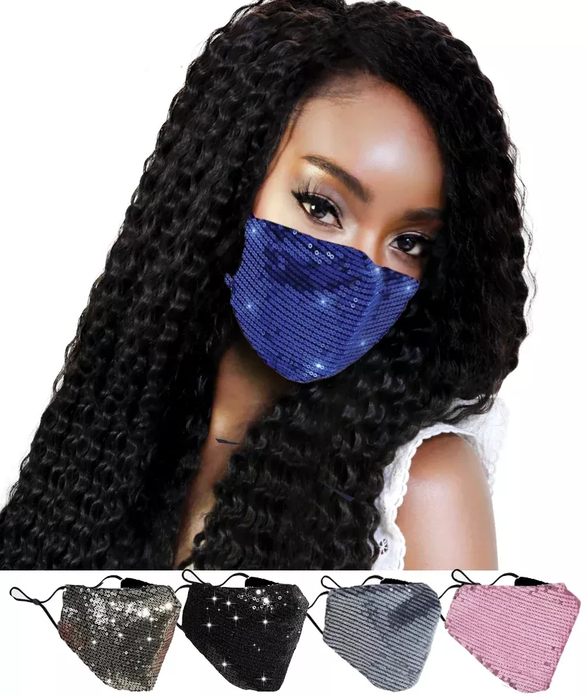 Classic Fashion Reusable Washable SEQUIN Mask
