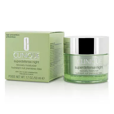 Clinique Superdefense Night Recovery Moisturizer - For Very Dry To Dry Combination - 1.7oz
