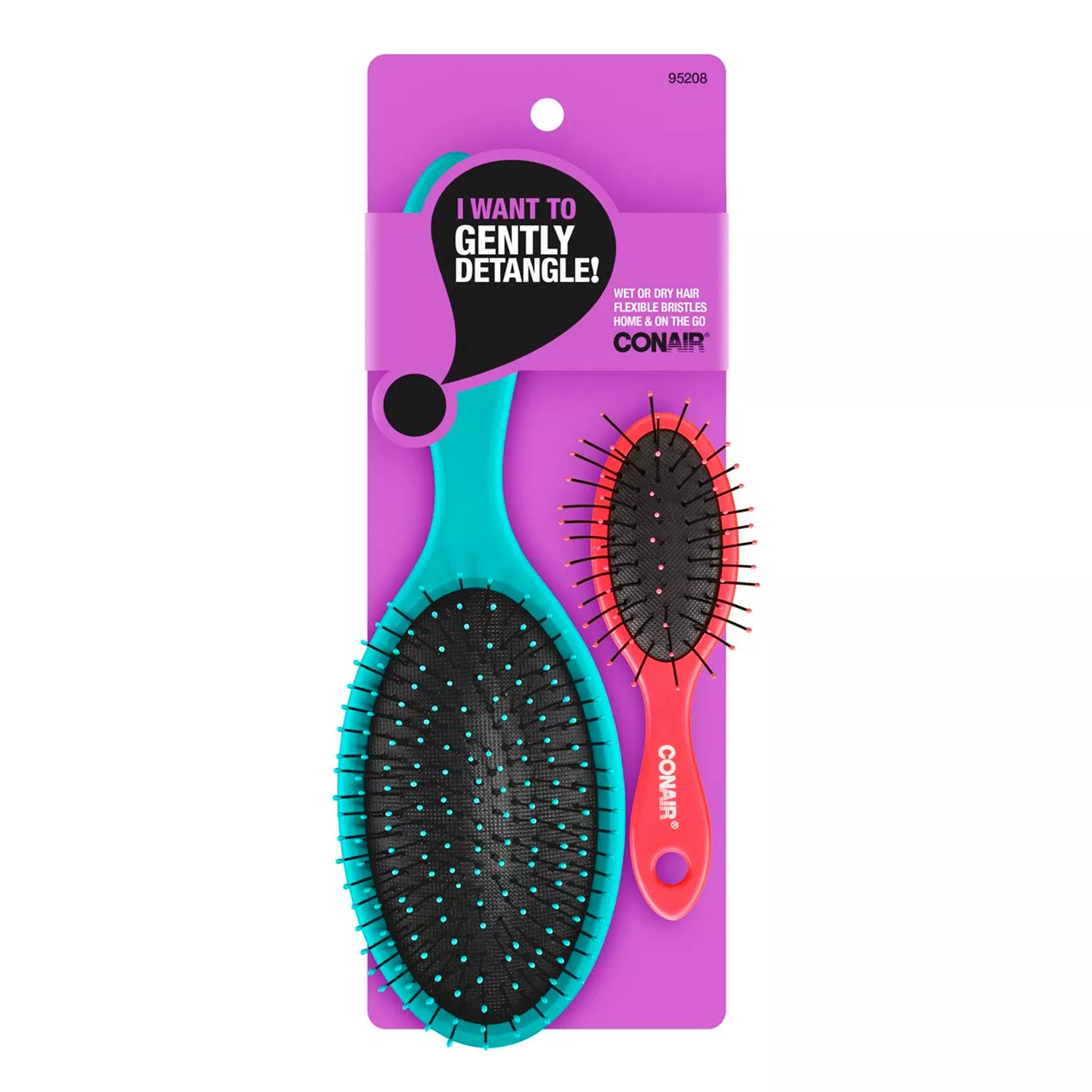 Conair Detangling Cushion Hair Brush 2pcs