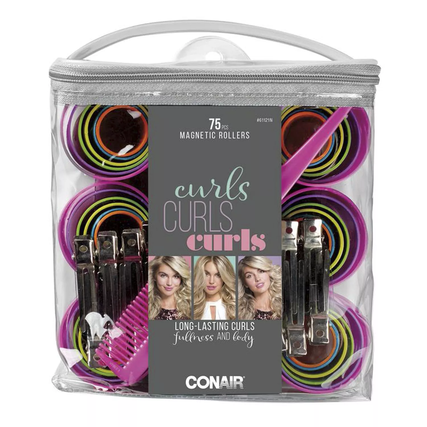 Conair Long-Lasting Curls Magnetic Rollers 75pcs