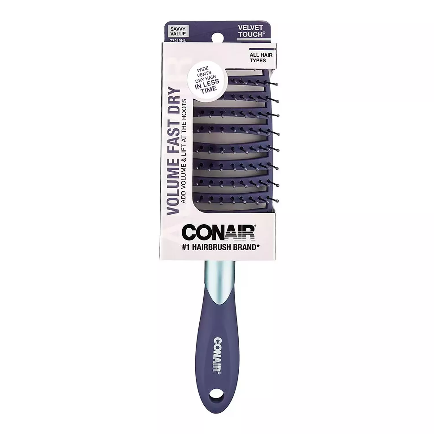 Conair Must-Have Velvet Touch Brush Curved Pad