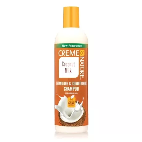 CREAM OF NATURE COCONUT MILK DETANGLING & CONDITIONING SHAMPOO 12oz